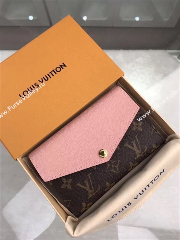 replica Louis Vuitton LV Pallas Short Wallet Monogram Purse Bag Pink M64072