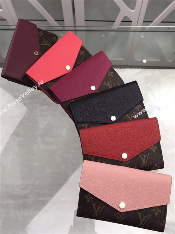 replica Louis Vuitton LV Pallas Short Wallet Monogram Purse Bag Pink M64072