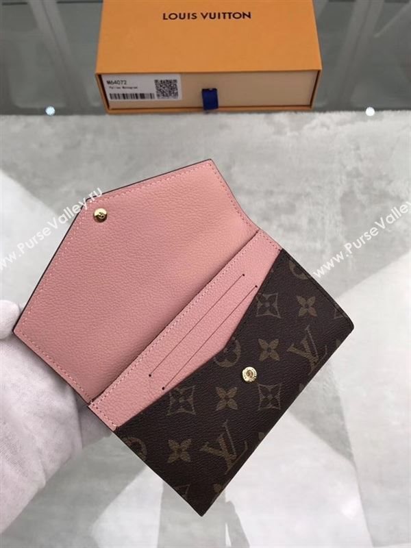 replica Louis Vuitton LV Pallas Short Wallet Monogram Purse Bag Pink M64072