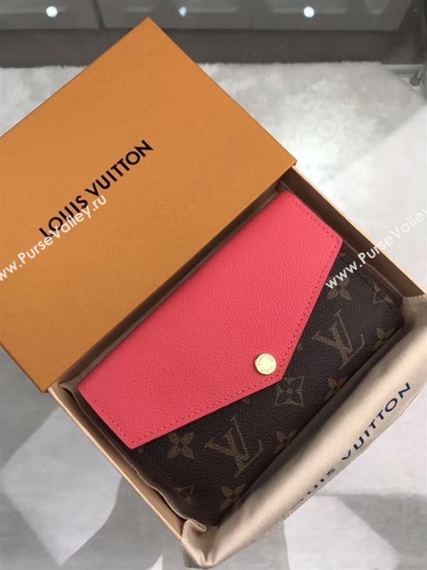 replica Louis Vuitton LV Pallas Short Wallet Monogram Purse Bag Cherry M60140