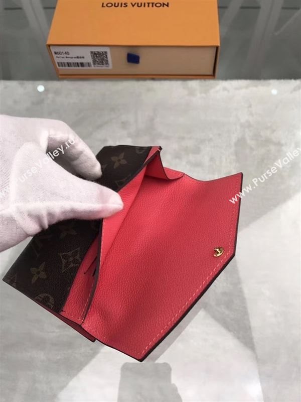 replica Louis Vuitton LV Pallas Short Wallet Monogram Purse Bag Cherry M60140