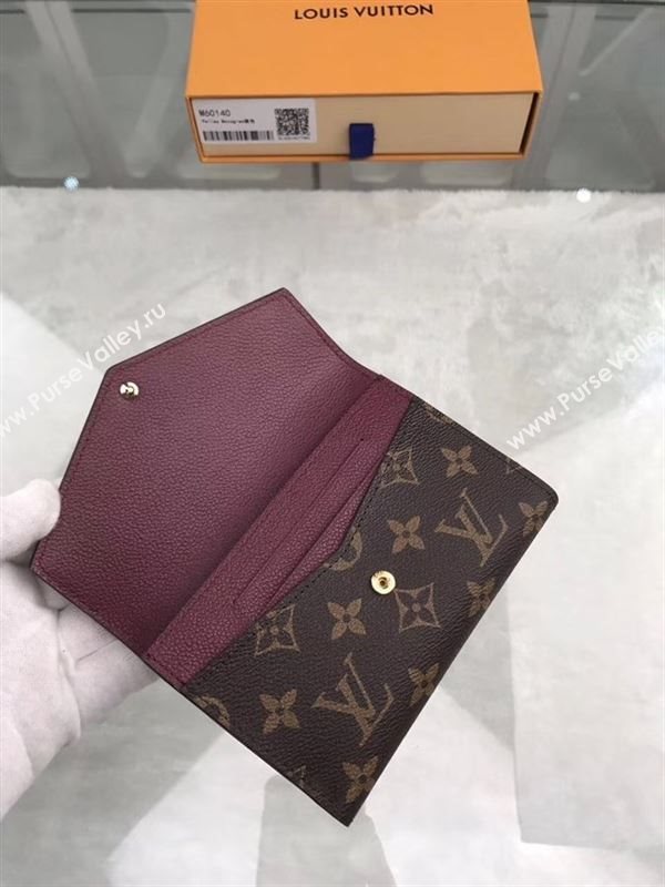 replica Louis Vuitton LV Pallas Short Wallet Monogram Purse Bag Purple M60140