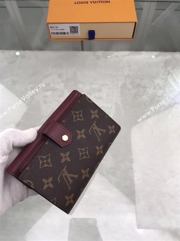 replica Louis Vuitton LV Pallas Short Wallet Monogram Purse Bag Purple M60140