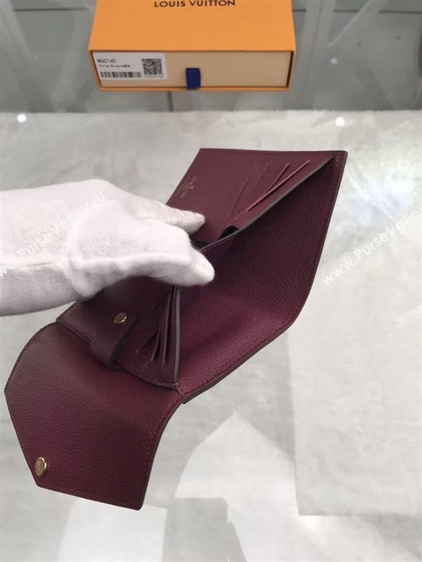 replica Louis Vuitton LV Pallas Short Wallet Monogram Purse Bag Purple M60140