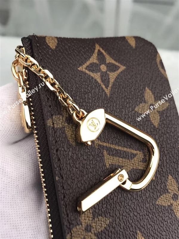 replica Louis Vuitton LV Key and Coin Pouch Wallet Monogram Purse Bag Brown M62650