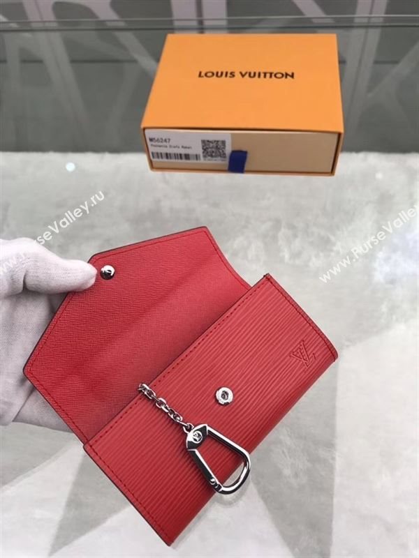 replica Louis Vuitton LV Key Pouch Wallet Epi Leather Purse Bag Red M56247