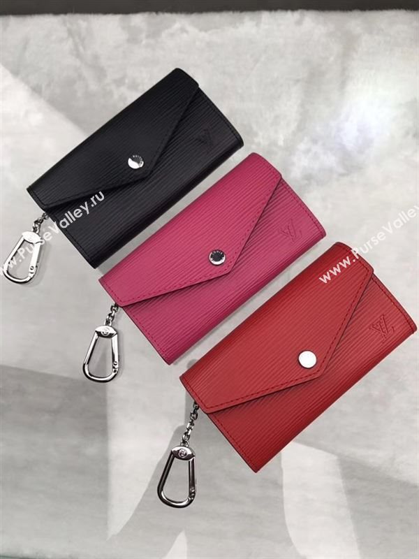 replica Louis Vuitton LV Key Pouch Wallet Epi Leather Purse Bag Rose M56246
