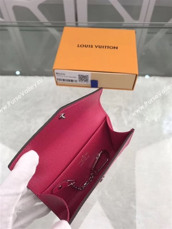 replica Louis Vuitton LV Key Pouch Wallet Epi Leather Purse Bag Rose M56246