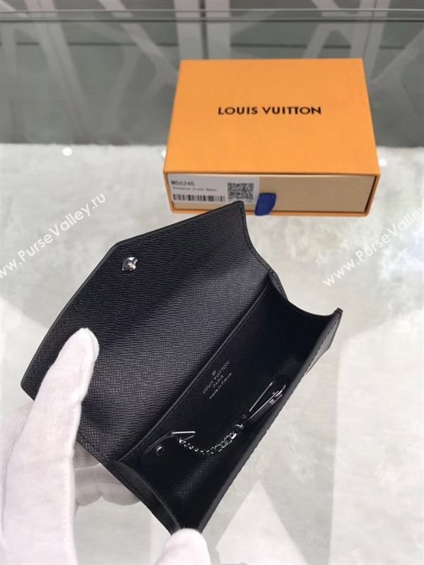 replica Louis Vuitton LV Key Pouch Wallet Epi Leather Purse Bag Black M56245