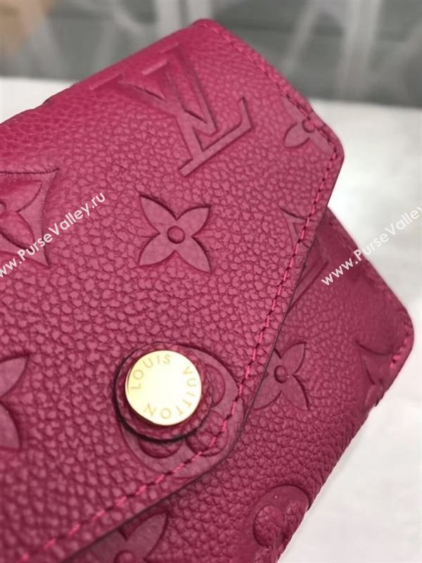 replica Louis Vuitton LV Monogram Key Pouch Wallet Real Leather Purse Bag Maroon M61566