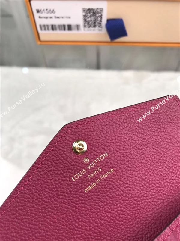 replica Louis Vuitton LV Monogram Key Pouch Wallet Real Leather Purse Bag Maroon M61566