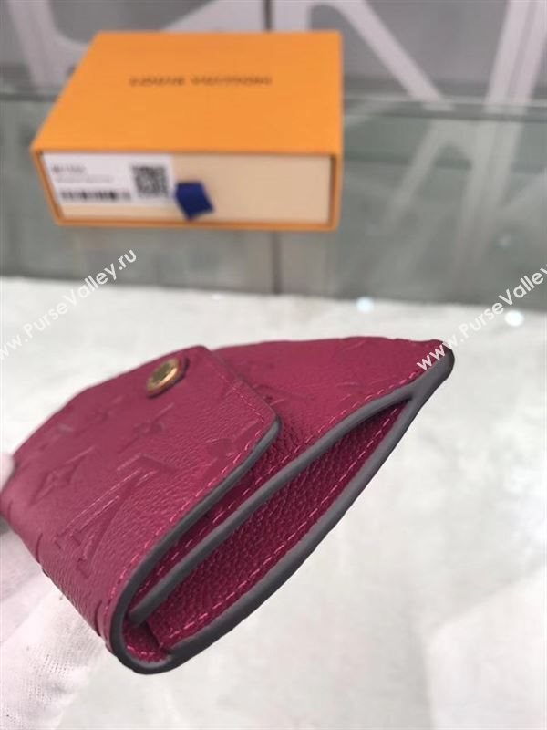 replica Louis Vuitton LV Monogram Key Pouch Wallet Real Leather Purse Bag Maroon M61566