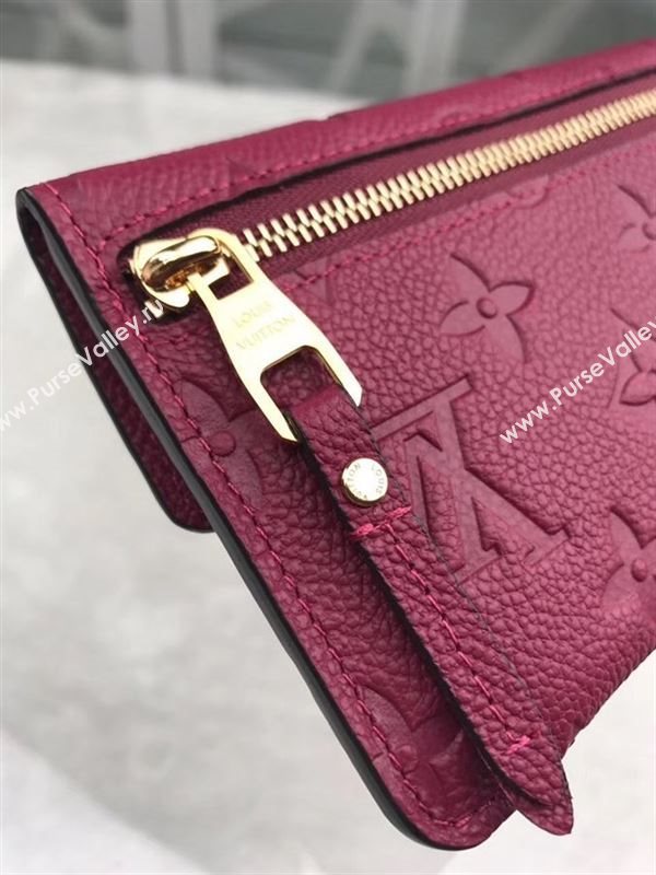replica Louis Vuitton LV Monogram Key Pouch Wallet Real Leather Purse Bag Maroon M61566