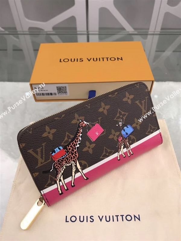 replica Louis Vuitton LV Monogram Zippy Wallet Giraffe Purse Bag Brown M62085