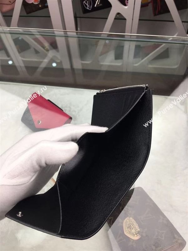 replica Louis Vuitton LV Victorine Epi Leather Wallet Purse Bag Black M62173
