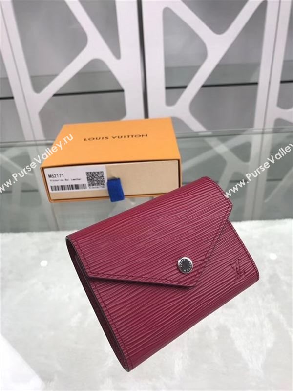 replica Louis Vuitton LV Victorine Epi Leather Wallet Purse Bag Maroon M62171