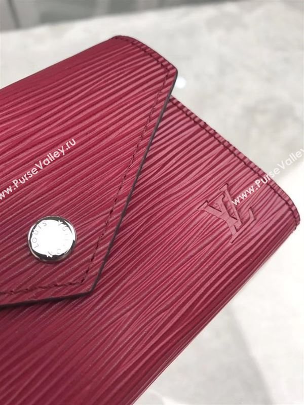 replica Louis Vuitton LV Victorine Epi Leather Wallet Purse Bag Maroon M62171