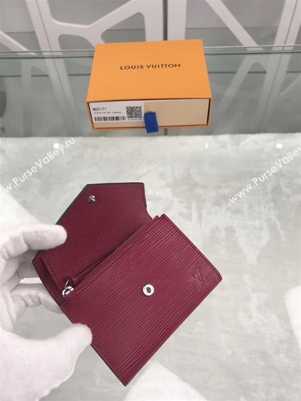 replica Louis Vuitton LV Victorine Epi Leather Wallet Purse Bag Maroon M62171