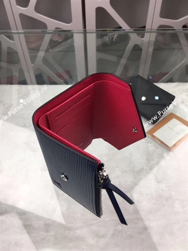 replica Louis Vuitton LV Victorine Epi Leather Wallet Purse Bag Navy and Pink M62204
