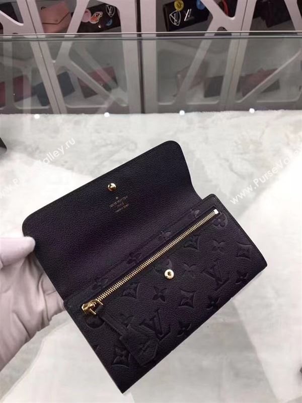 replica Louis Vuitton LV Pont-Neuf Wallet Monogram Cowhide Leather Purse Bag Black M61833