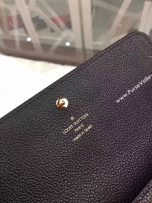 replica Louis Vuitton LV Pont-Neuf Wallet Monogram Cowhide Leather Purse Bag Black M61833