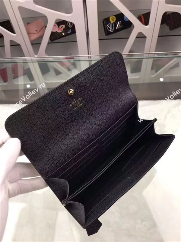 replica Louis Vuitton LV Pont-Neuf Wallet Monogram Cowhide Leather Purse Bag Black M61833