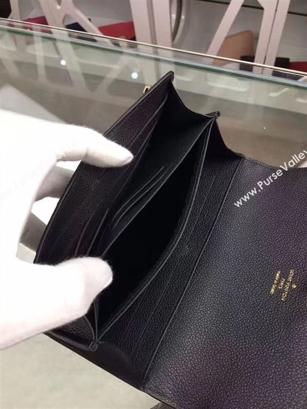 replica Louis Vuitton LV Pont-Neuf Wallet Monogram Cowhide Leather Purse Bag Black M61833