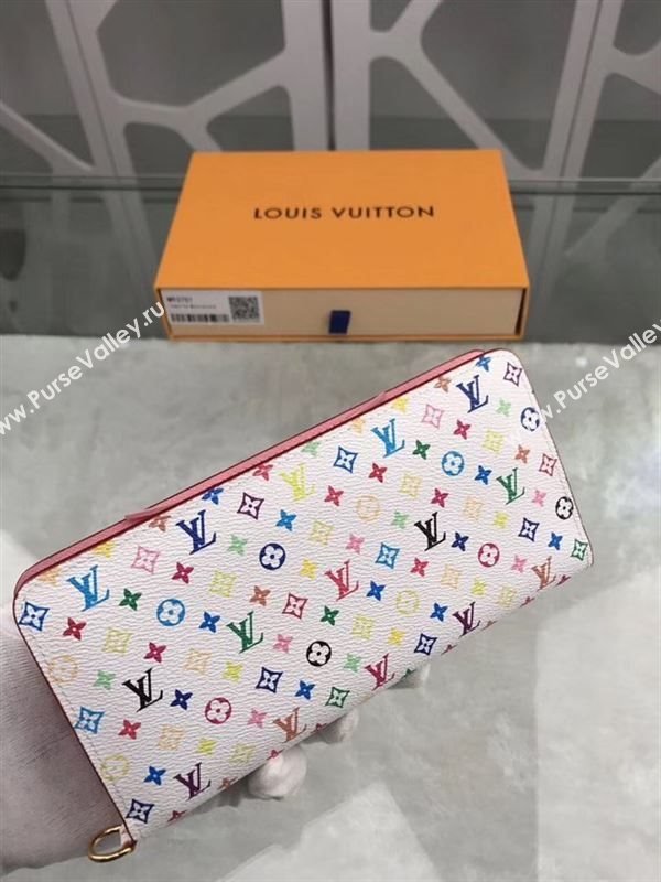 replica Louis Vuitton LV Double Zippy Wallet Monogram Purse Bag White M93751