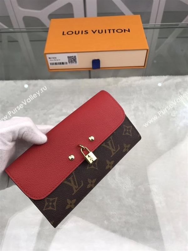 replica Louis Vuitton LV Venus Wallet Monogram Real Leather Purse Bag M61836 Red