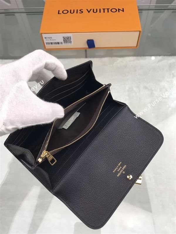 replica Louis Vuitton LV Venus Wallet Monogram Real Leather Purse Bag M61835 Black