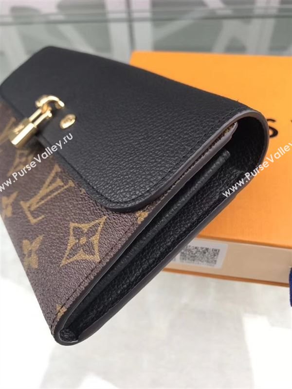 replica Louis Vuitton LV Venus Wallet Monogram Real Leather Purse Bag M61835 Black