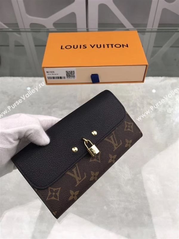 replica Louis Vuitton LV Venus Wallet Monogram Real Leather Purse Bag M61835 Black