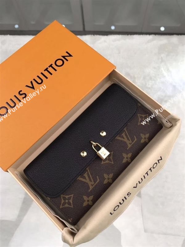 replica Louis Vuitton LV Venus Wallet Monogram Real Leather Purse Bag M61835 Black