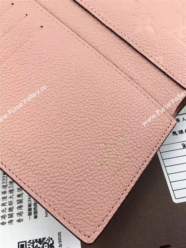 replica Louis Vuitton LV Monogram Real Leather Short Snap Wallet Purse Bag M60568 Pink