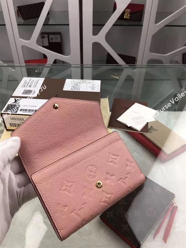 replica Louis Vuitton LV Monogram Real Leather Short Snap Wallet Purse Bag M60568 Pink