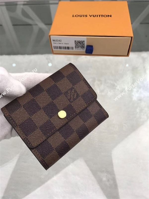 replica Louis Vuitton LV Anais Wallet Damier Purse Bag N63242 Coffee