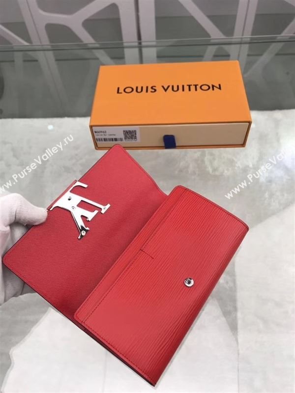 replica Louis Vuitton LV Louise Wallet Epi Clutch Purse Bag M60766 Red