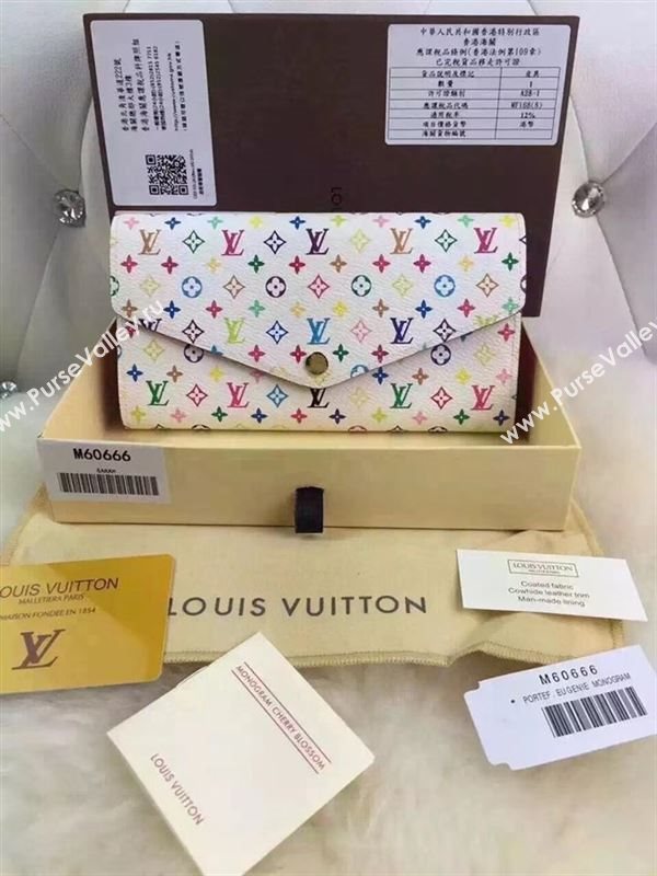 replica Louis Vuitton LV Sarah Wallet Clutch Purse Monogram Bag M60667 White
