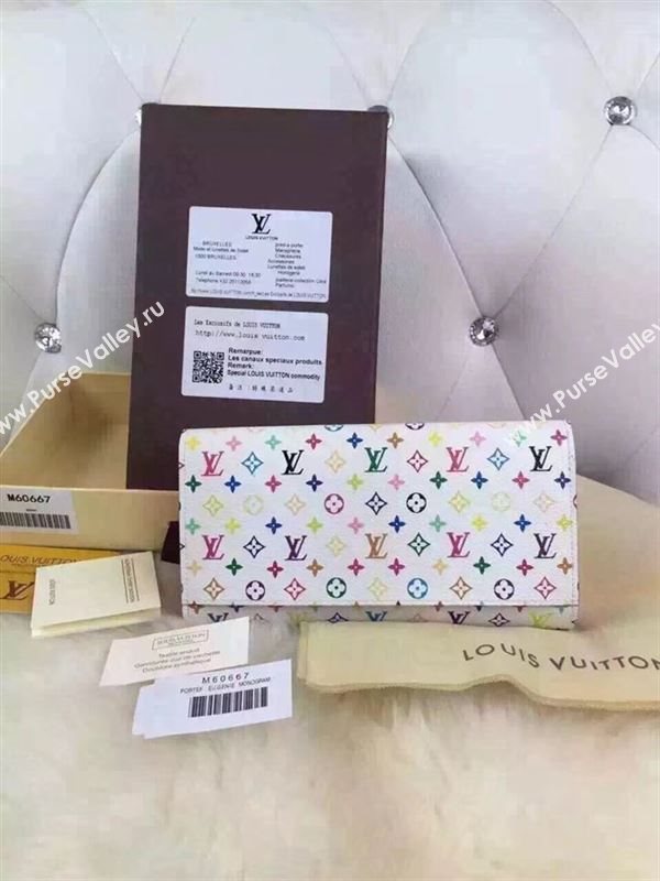 replica Louis Vuitton LV Sarah Wallet Clutch Purse Monogram Bag M60667 White