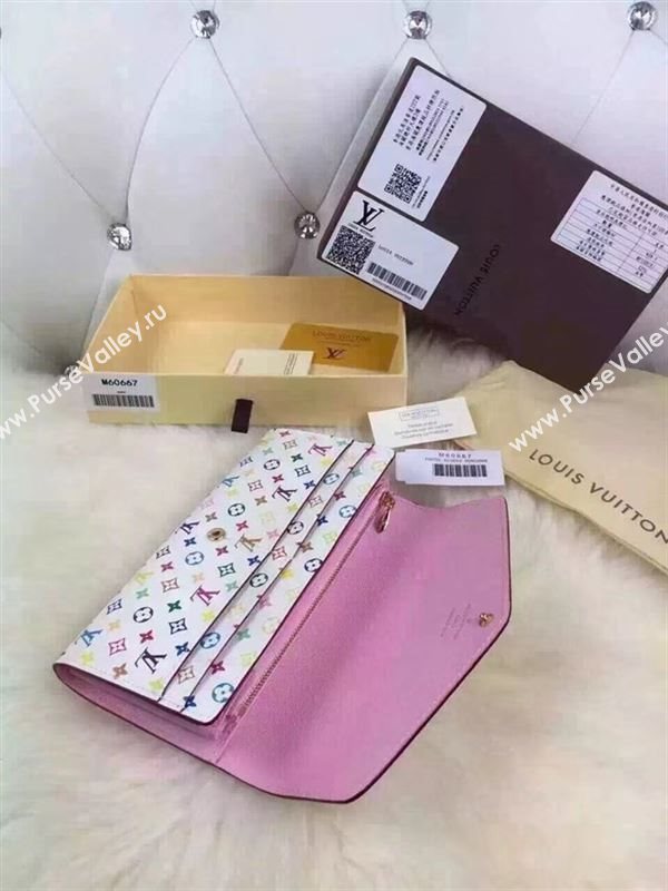 replica Louis Vuitton LV Sarah Wallet Clutch Purse Monogram Bag M60667 White