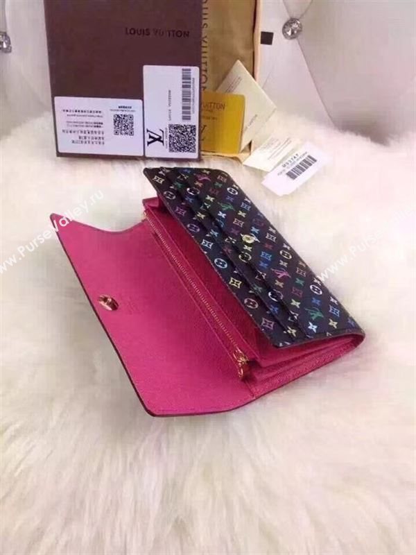 replica Louis Vuitton LV Monogram Long Snap Wallet Clutch Purse Bag M93747 Black