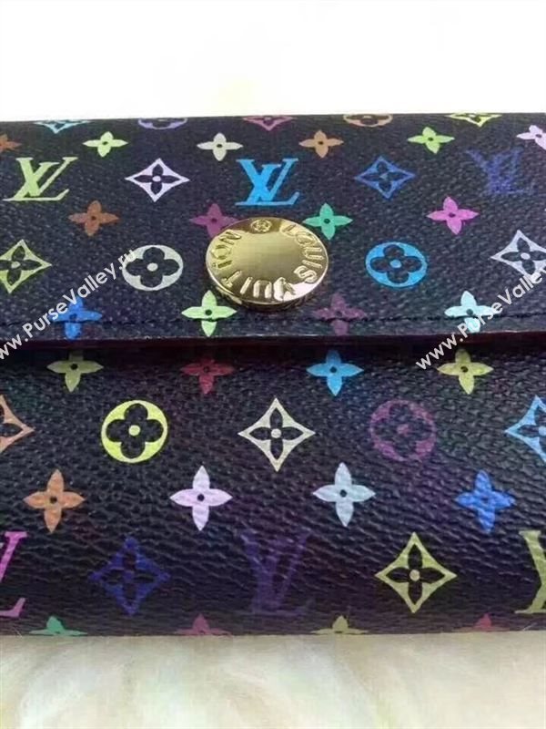 replica Louis Vuitton LV Monogram Long Snap Wallet Clutch Purse Bag M93747 Black