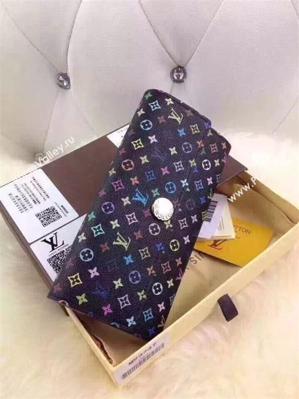 replica Louis Vuitton LV Monogram Long Snap Wallet Clutch Purse Bag M93747 Black