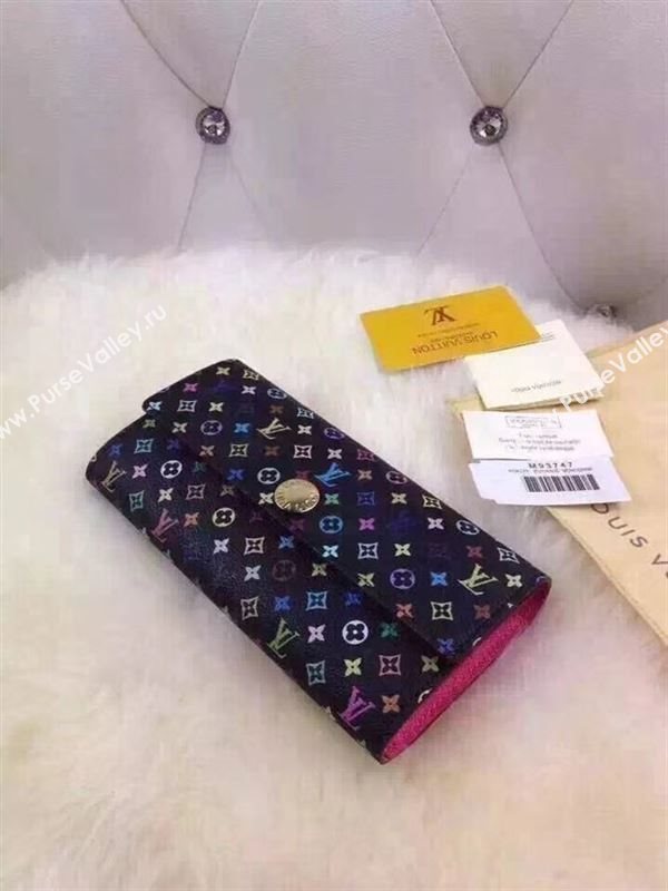 replica Louis Vuitton LV Monogram Long Snap Wallet Clutch Purse Bag M93747 Black