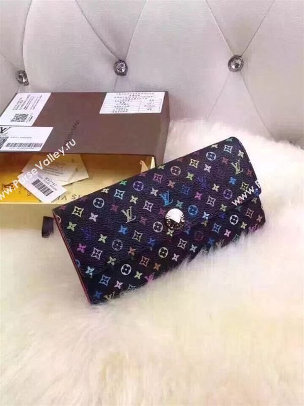 replica Louis Vuitton LV Monogram Long Snap Wallet Clutch Purse Bag M93747 Black