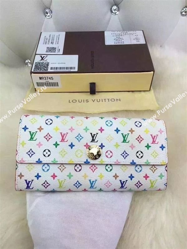 replica Louis Vuitton LV Monogram Long Snap Wallet Clutch Purse Bag M93744 White