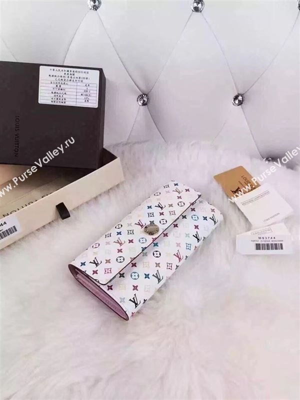 replica Louis Vuitton LV Monogram Long Snap Wallet Clutch Purse Bag M93744 White