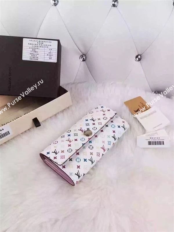 replica Louis Vuitton LV Monogram Long Snap Wallet Clutch Purse Bag M93744 White