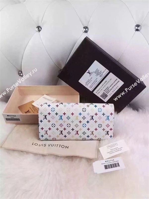replica Louis Vuitton LV Monogram Long Snap Wallet Clutch Purse Bag M93744 White