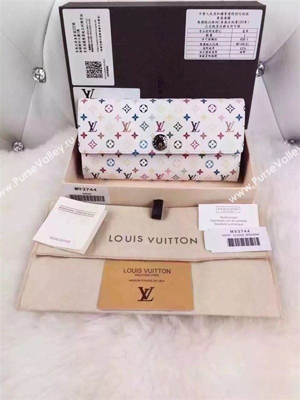 replica Louis Vuitton LV Monogram Long Snap Wallet Clutch Purse Bag M93744 White